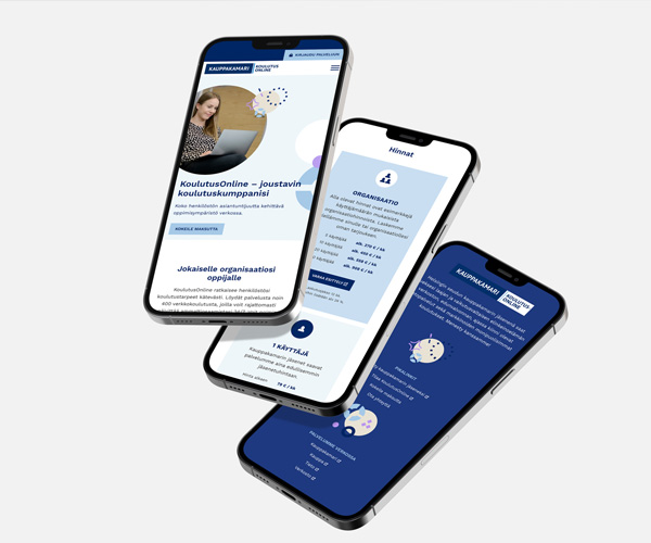 KoulutusOnline-verkkosivusto projektikuva